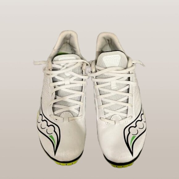 Saucony Kilkenny XC5 Track Spikes Men’s Size [8] White/Green Cross Count - Picture 3 of 5